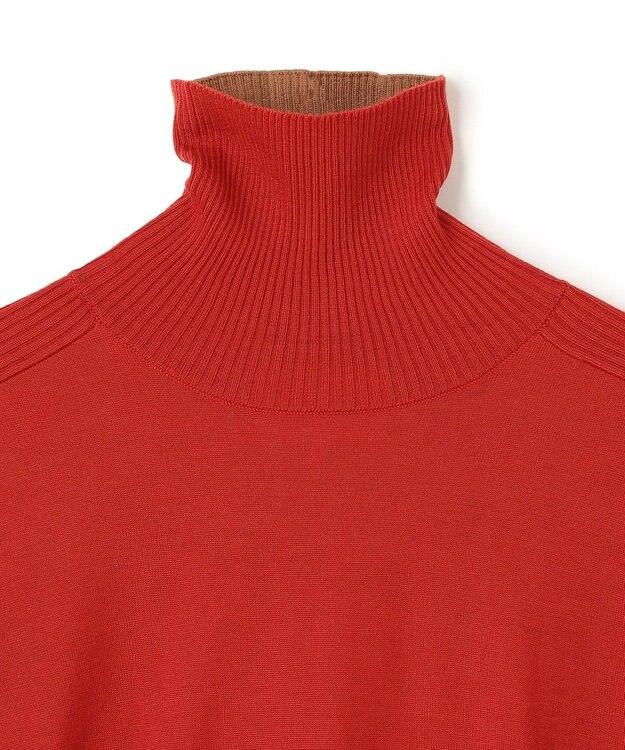 BEIGE， 【CLUEL 10月号掲載・S-size】LA MONNAIE / タートルニット Red×Camel