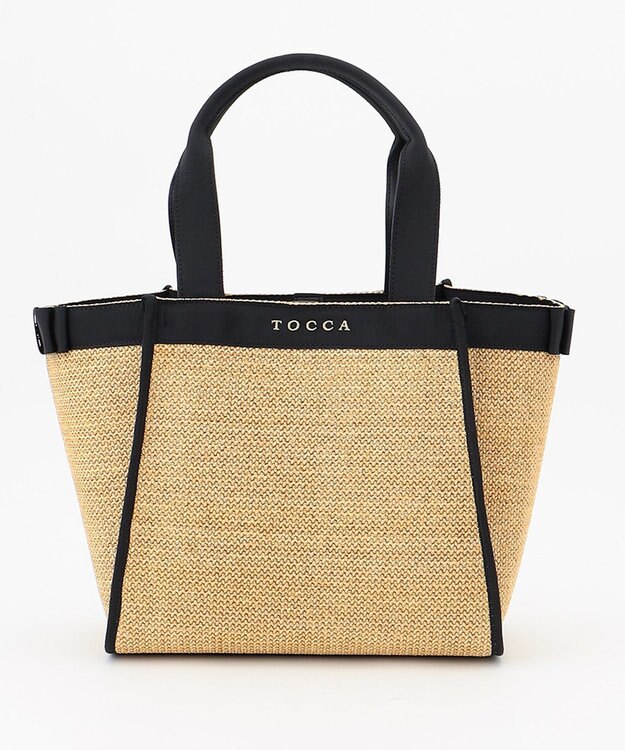 TOCCA SIDE RIBBON BASKET かごバッグ ベージュ系