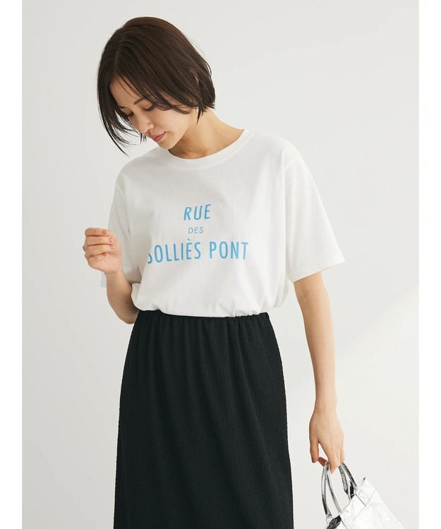 Green Parks フレンチロゴレギュラーＴシャツ Off White