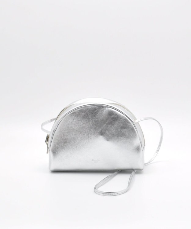 blancle メタリックレザー ハーフサークルショルダー SILVER