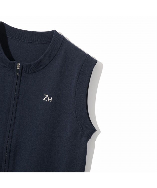 ZERO HALLIBURTON ジッパーサマーニットベスト ZHG-W5S3a 82976 ネイビー