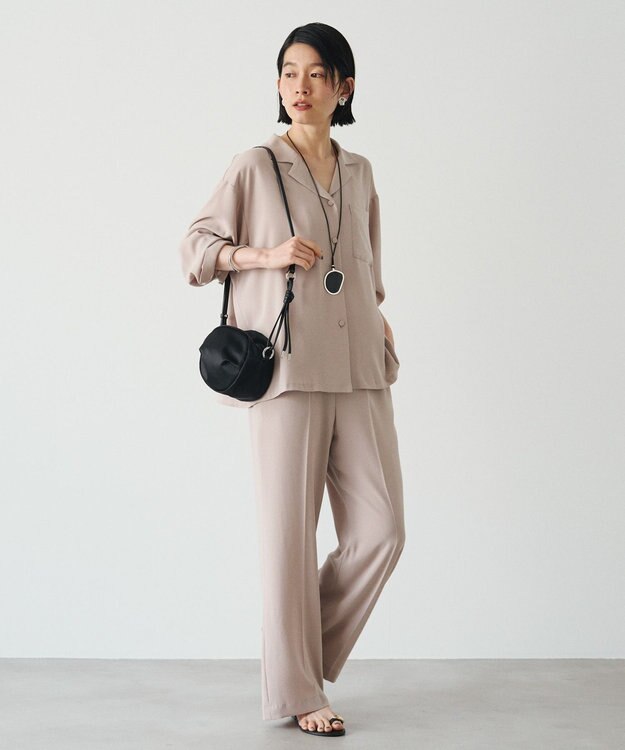 russet クラウズナイロンサークルミニショルダーバッグ(CE-1728) Black