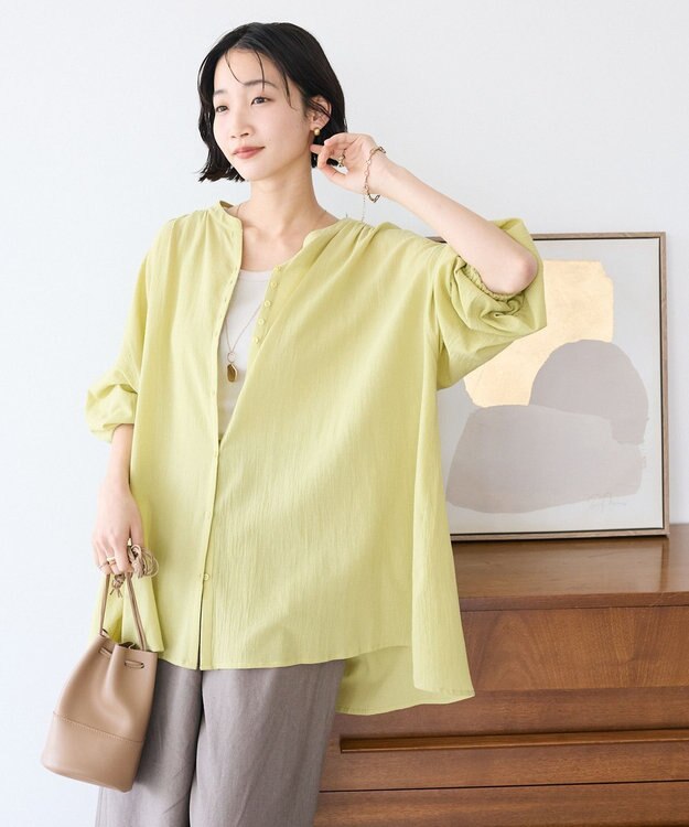 CRAFT STANDARD BOUTIQUE ジョーゼットスキッパーシャツ Yellow