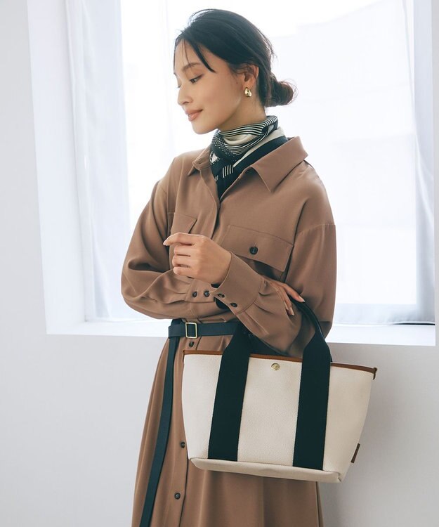 TOPKAPI 【Breath TOPKAPI】SCOTCH GRAIN スコッチグレイン シンプル トートバッグ クリーム
