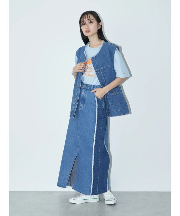 earth music&ecology Ｌｅｅ×ｅ．ｍ．ａ．ｅ　ＤＥＮＩＭ　ＶＥＳＴ Indigo