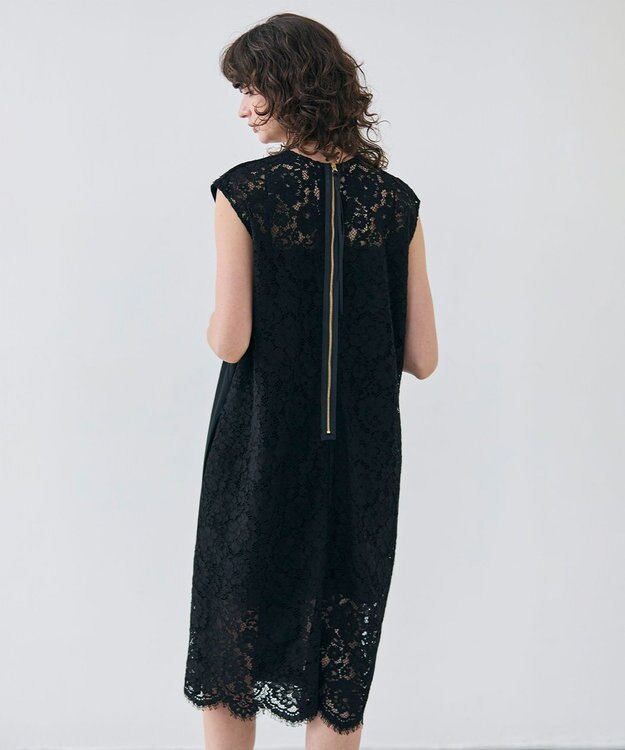 BEIGE， KALMIA / バックファスナーレースドレス Black