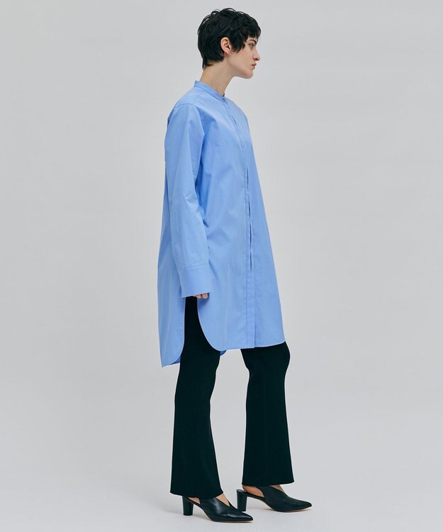 BEIGE， 【洗える】BICON / ロングシャツ Sax