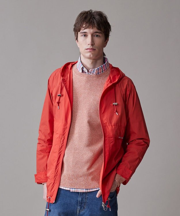 J.PRESS MEN 【撥水 / 機能性抜群 / パッカブル仕様】ナイロンタフタ ウェザーパーカー レッド系