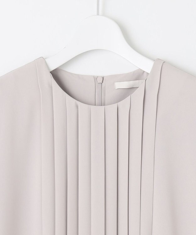 自由区 【洗える】ライトサテン ワンピース ライトグレー系