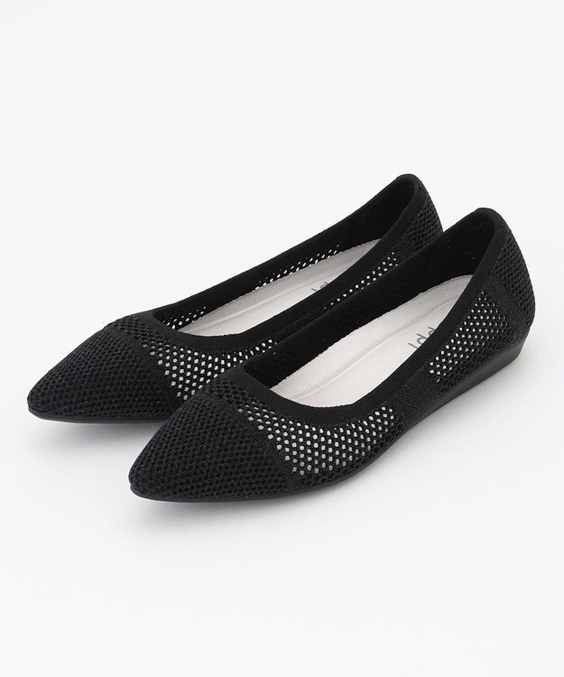 steppi 【洗える/撥水】パターンメッシュ パンプス ブラック ラメ