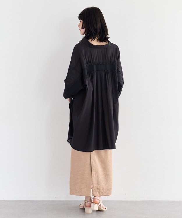 YECCA VECCA シャイニーツイルナロースカート Beige