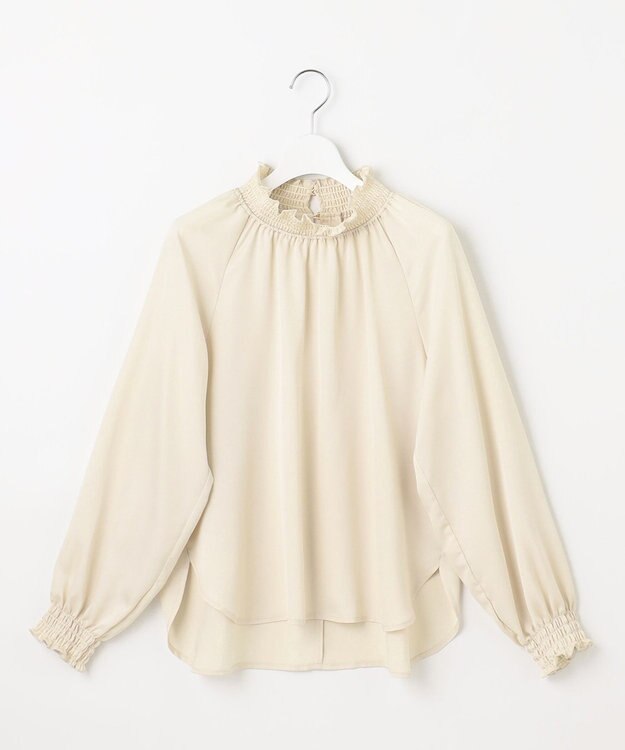 Feroux 【WEB一部店舗限定】スタンドネック ブラウス アイボリー系