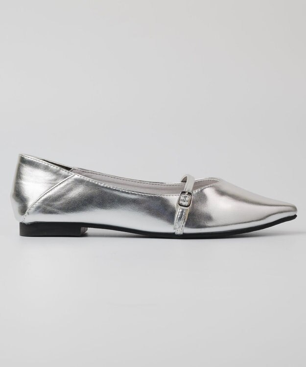 BONTRE 【PRECIEUX JOUET/プレシュウジュエ】ポインテッドフラットメリージェーン シルバー