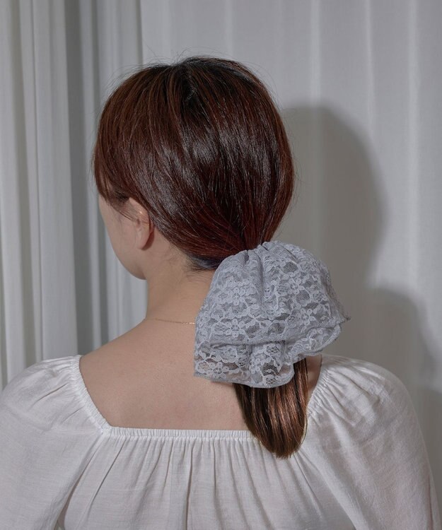 Phoebe ビッグフリルシュシュ　ブルー ブルー