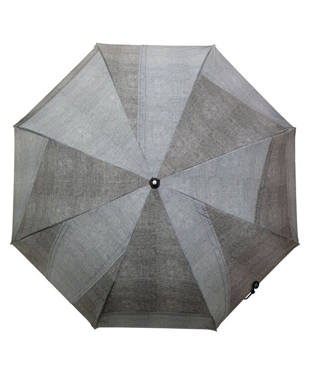 +RING 【限定/日本製】【大判】メンズ向け 長傘65cm  BLK denim-like pattern SR217 黒