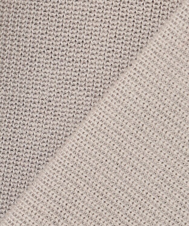 J.PRESS LADIES L 【洗える】コットンアセテート畦 ニットベスト ライトグレー系