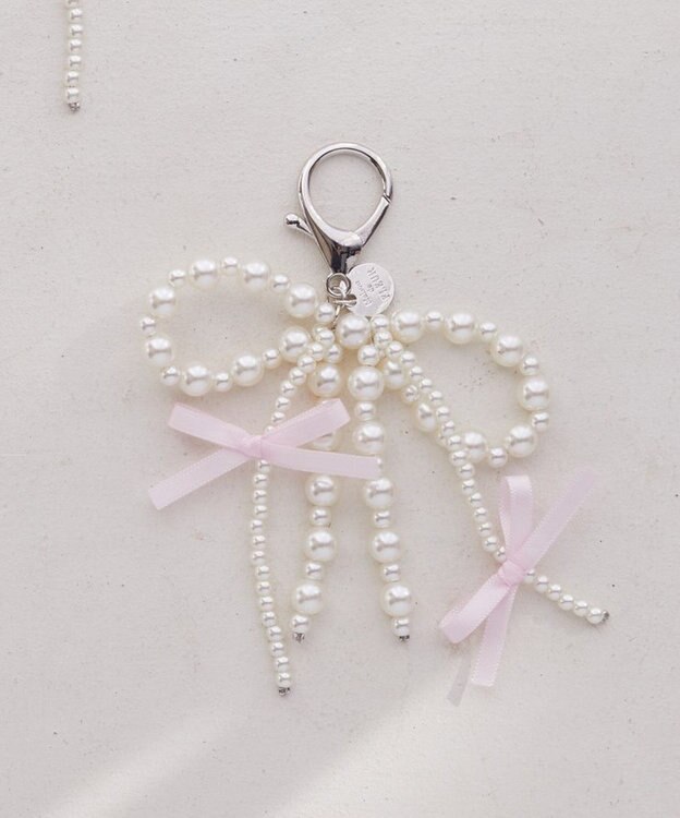 Maison de FLEUR ダブルリボンチャーム Light Pink