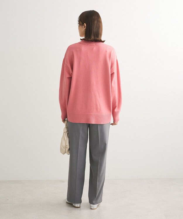 Green Parks もちやわモックネックニットプルオーバー Pink