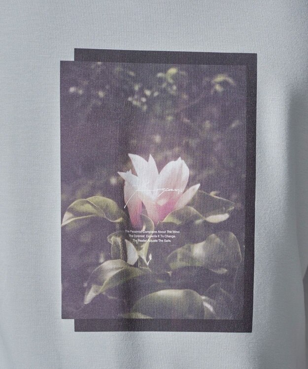 WEGO 【2点SET】アクセ付きフォトグラフィックT（SS） ライトグレー