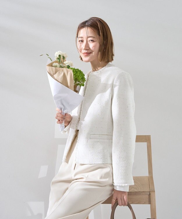 YECCA VECCA ツイードジャケット(2) Off White