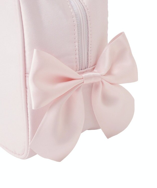Maison de FLEUR 【保冷機能付き】サテンサイドリボン保冷バッグ Pink