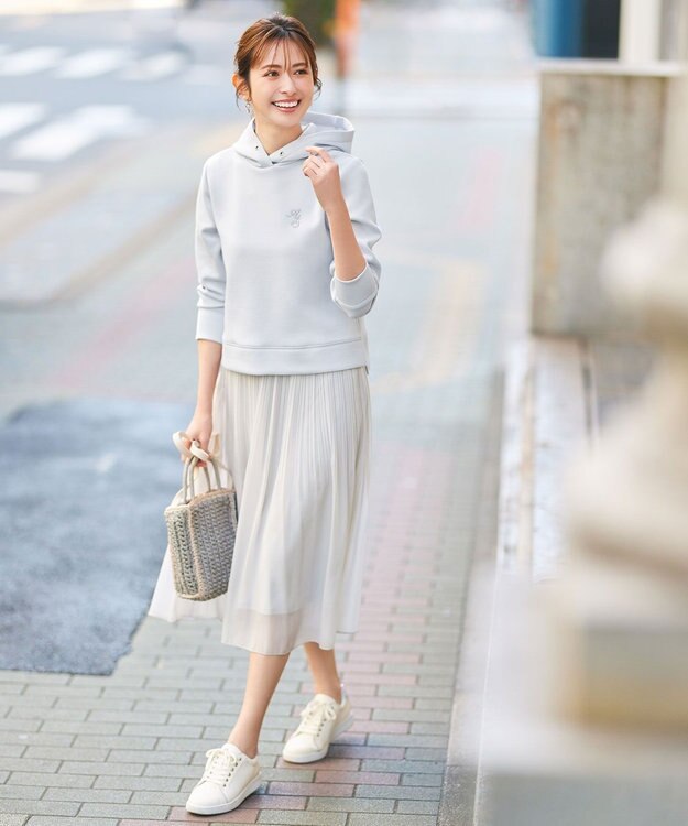 ANY SIS バイカラーミニカゴショルダー バッグ ライトグレー×アイボリー