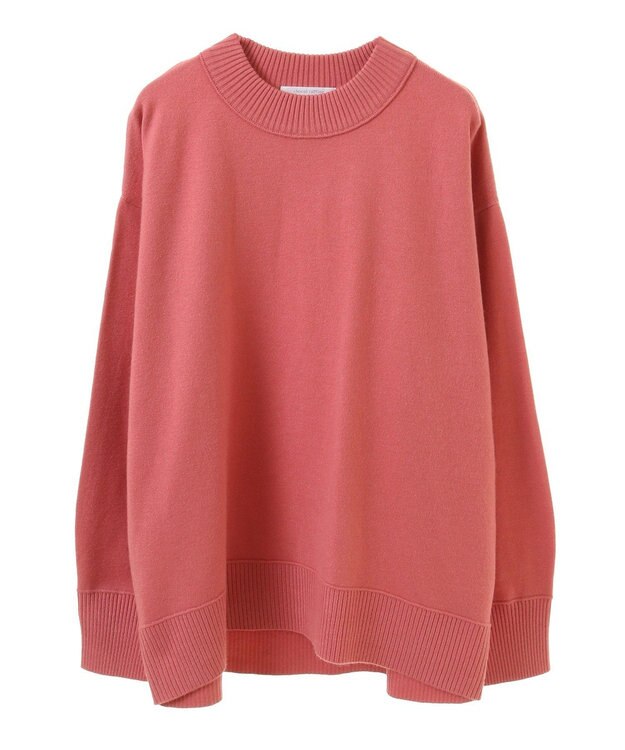 Green Parks もちやわモックネックニットプルオーバー Pink