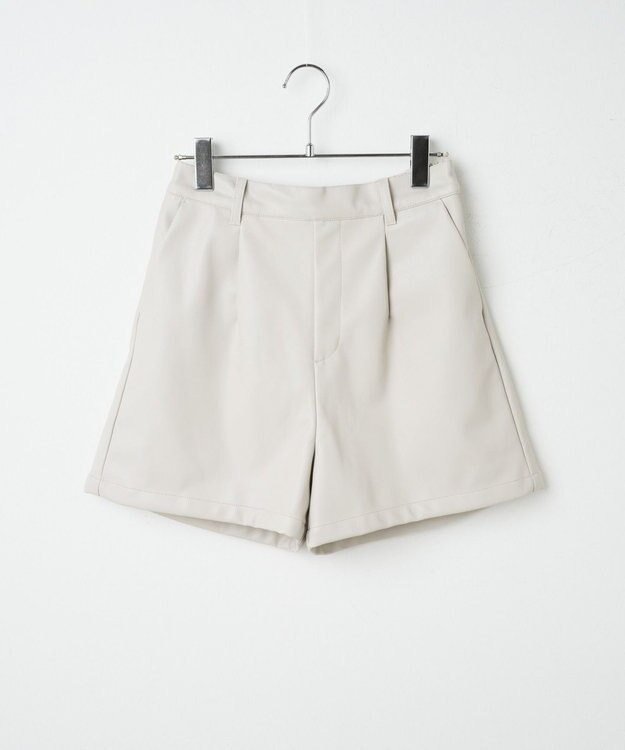 WEGO Fレザータックショートパンツ ベージュその他