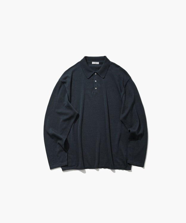 ATON COTTON SILK CASHMERE | ポロセーター - UNISEX NAVY