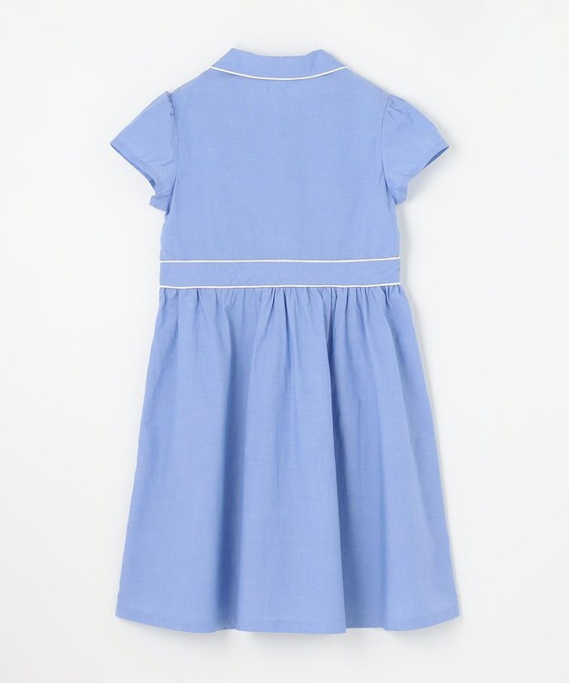 組曲 KIDS 【150-160㎝】シャンブレー ワンピース サックスブルー系