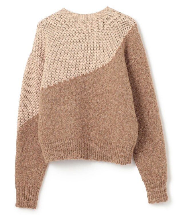 BEIGE， GLAIEULS / アルパカ混インターシャニット Milk tea