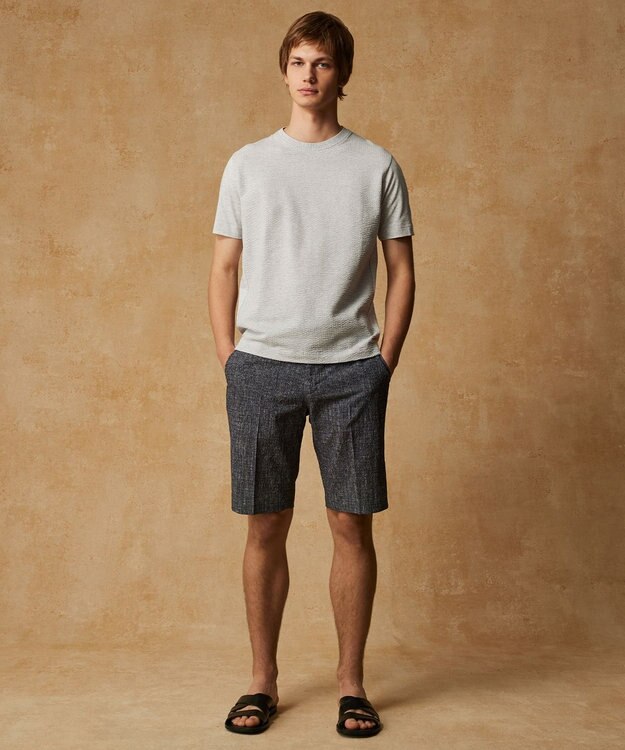 JOSEPH ABBOUD 【オーガニックコットン使用・日本製】JOEコットンサッカークルーネック Tシャツ ライトグレー系7