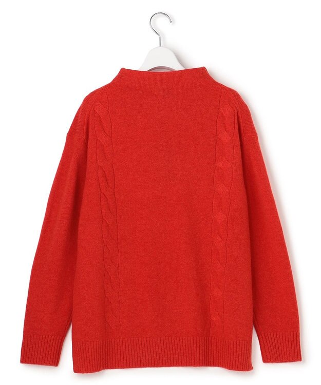J.PRESS YORK STREET 【WOMEN】ケーブルポイント ボトルネック ニット レッド系