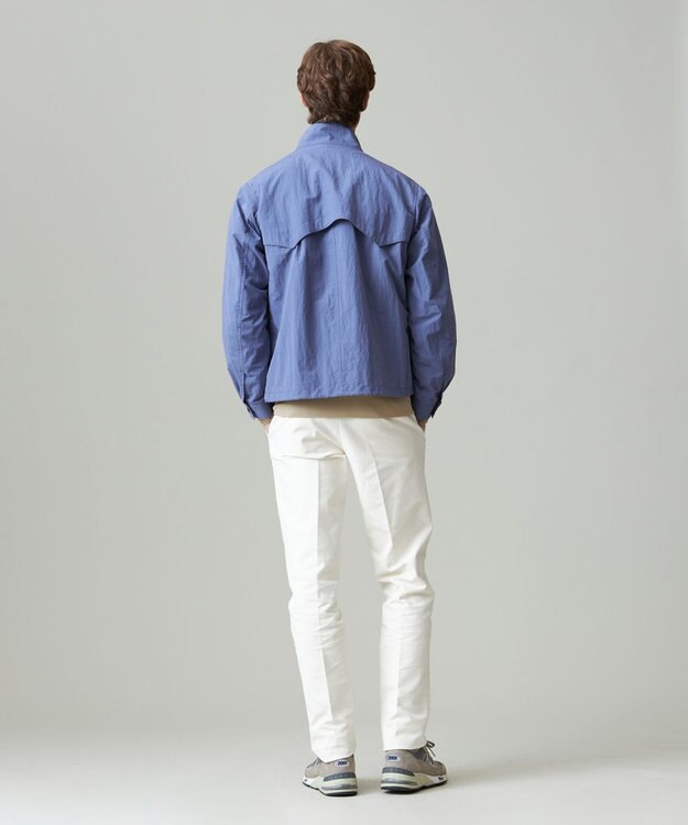 J.PRESS MEN コットンナイロンタイプライター ゴルフジャケット ダルブルー系