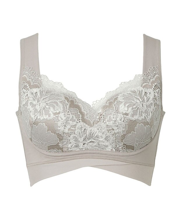 BRADELIS New York 【BRADELIS NewYork peace】ハートのキャッチャーカップで格上げフィットブラ23 ノンワイヤーでラクなのにしっかり美胸シルエット トープ