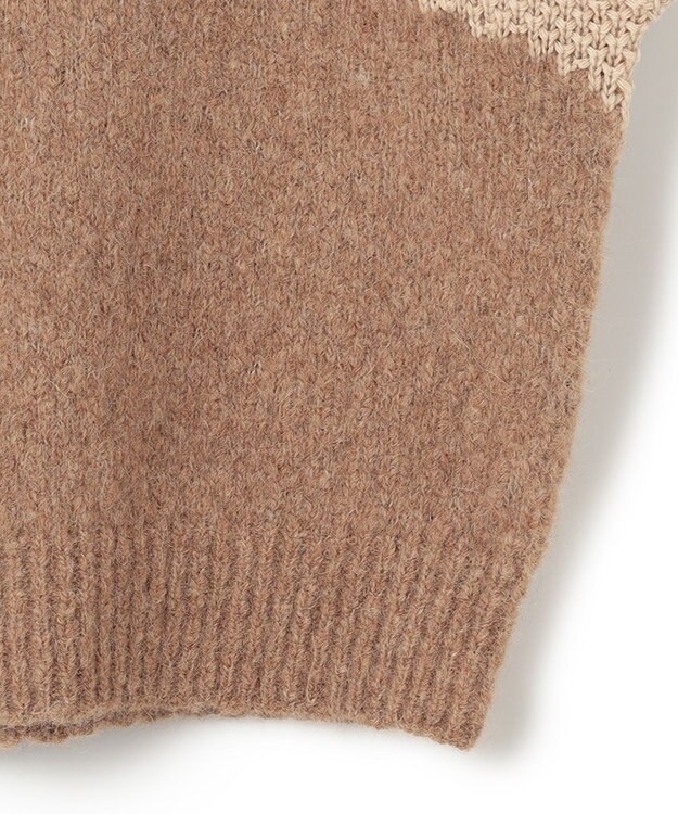 BEIGE， GLAIEULS / アルパカ混インターシャニット Milk tea