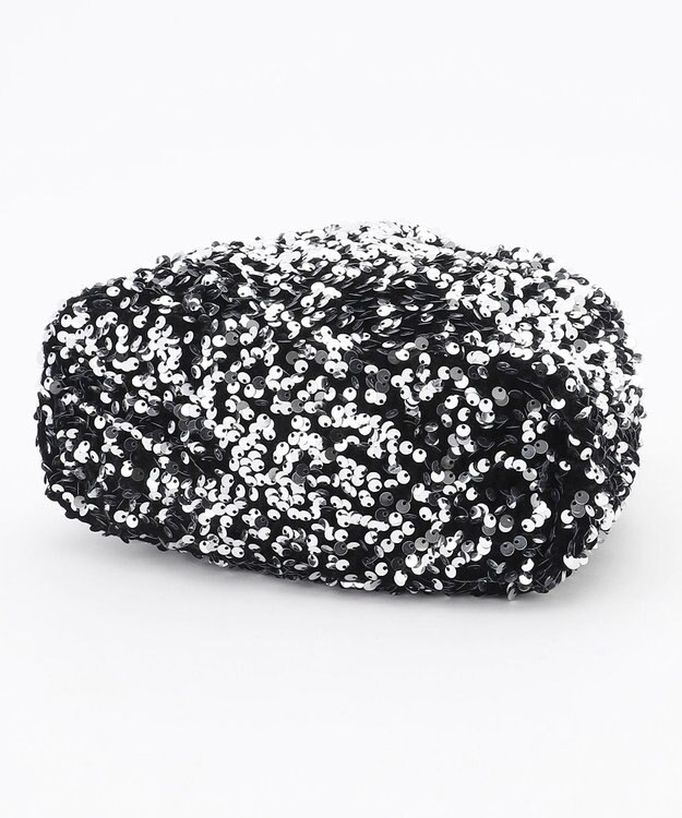 LA BAGAGERIE 【MONICA】スパンコール巾着ショルダー シルバー