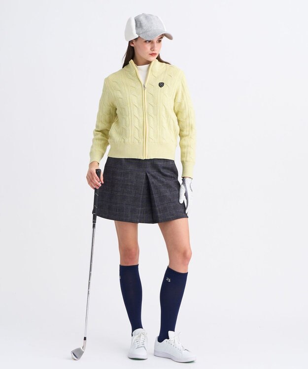 23区GOLF 【WOMEN】裏起毛ジャージースカート ストレッチ モノグラム 上品スタイル ネイビー系5