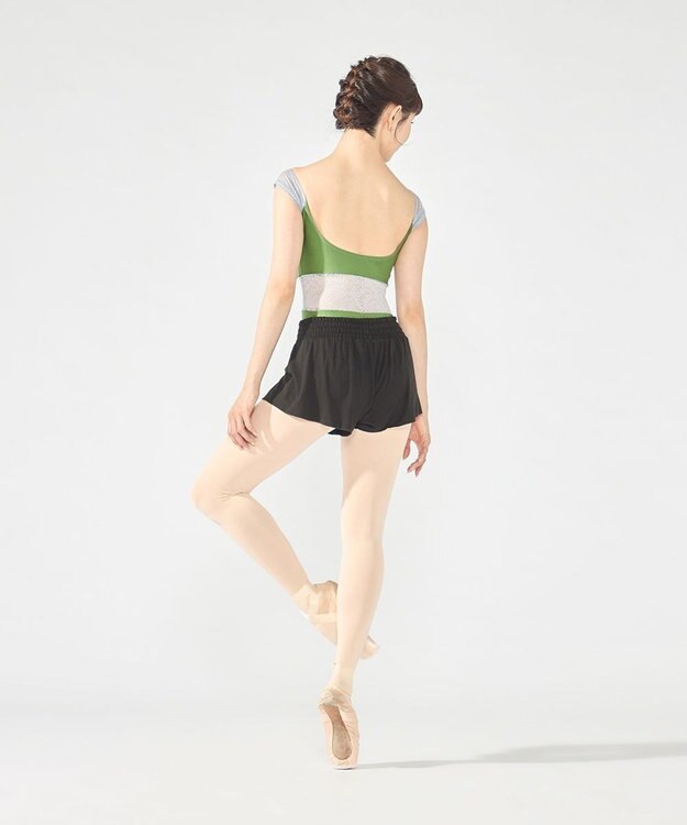 Chacott フレンチスリーブレオタード エバーグリーン