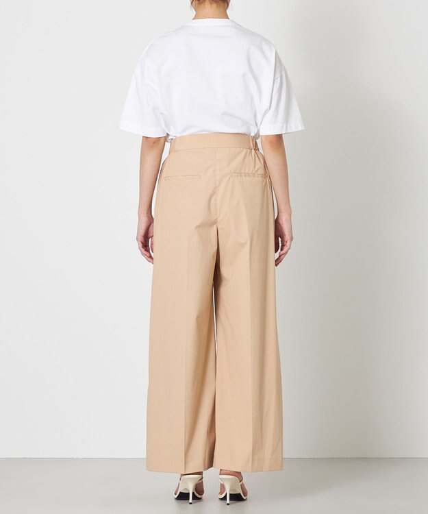 NAVE 【ReNave・セットアップ可/洗える/接触冷感/UVケア】コットンポリブロード パンツ ベージュ系