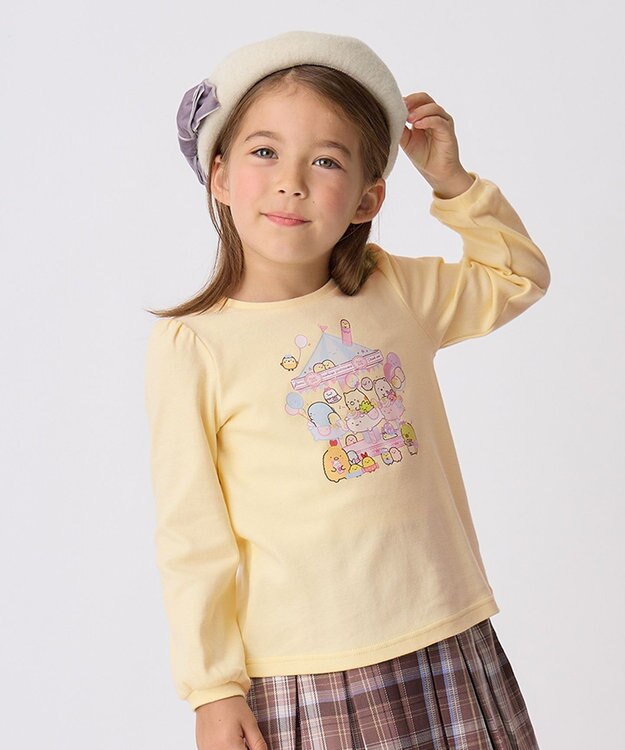 ANY KIDS 【すみっコぐらし】アートプリント Tシャツ ペールイエロー