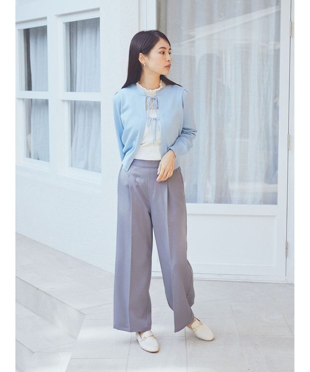 earth music&ecology ラメニットカーディガン Sax