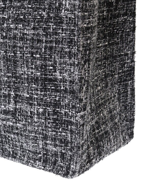 Maison de FLEUR EC限定ツイードフリルスクエアトートMバッグ Black