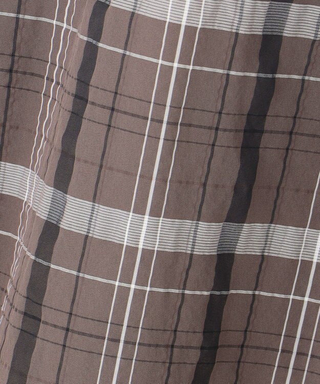 J.PRESS LADIES L 【洗える】シアーチェック スカート ブラウン系