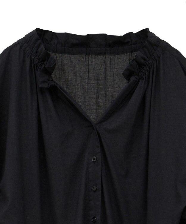 CRAFT STANDARD BOUTIQUE インド綿ティアードマキシワンピース Black