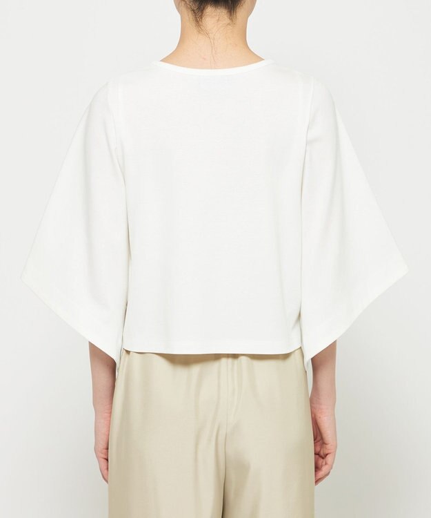 uncrave ダブルフェイスジャージー ハンカチスリーブトップス オフ