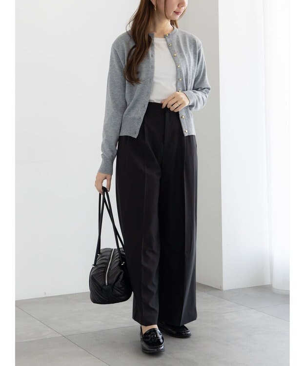 Te chichi TRツイル2タックワイドパンツ《2025winter catalog item》 ブラック