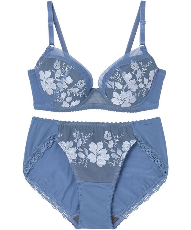 Wing WEB限定　ブラ＆ショーツセット　3/4カップブラ　ウイング／ワコール　CB3710 チャコールグレー