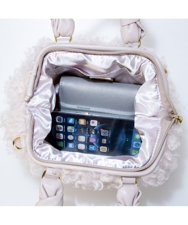 UNBILLION カカトゥ kakatoo / シアリングフェイクファー2wayバッグ ピンク