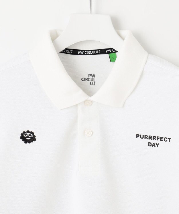 PW CIRCULUS 【MEN】【吸汗速乾】ベーシックカノコ ポロシャツ ホワイト系